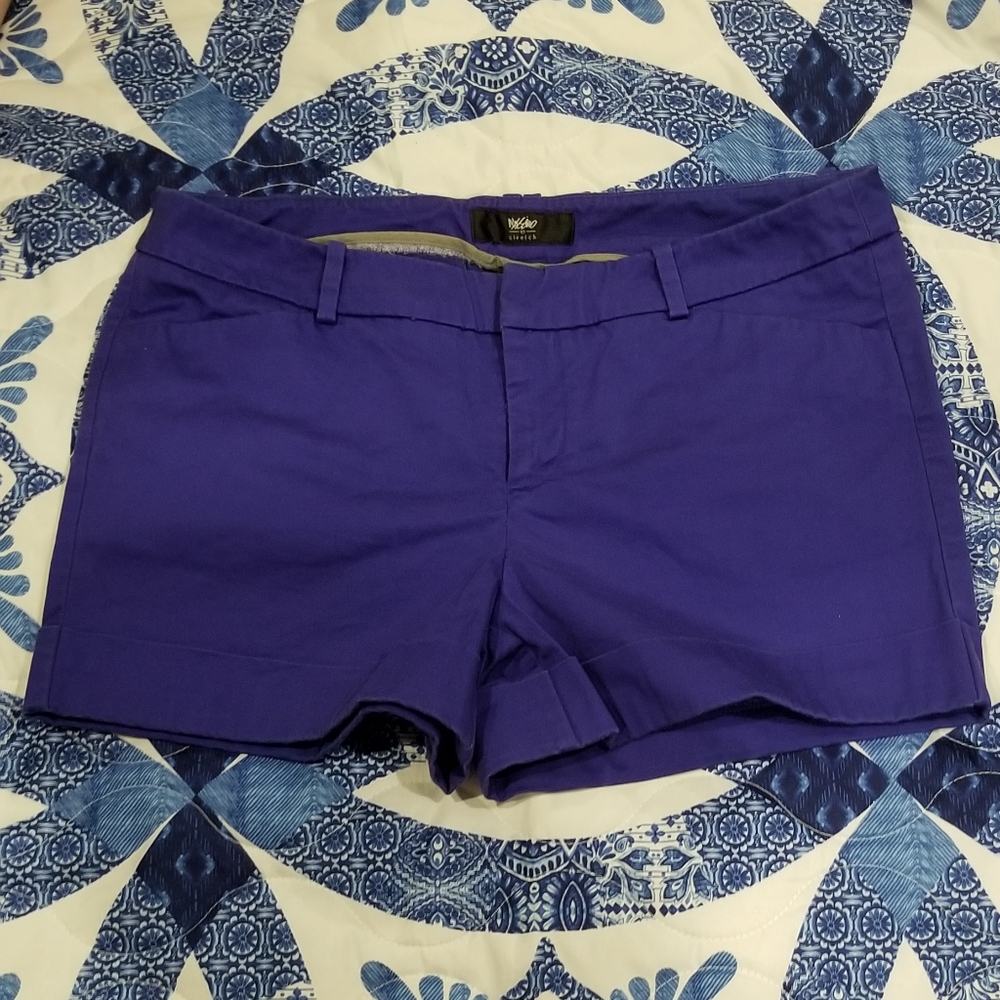 Mossimo purple stretch shorts size 8 fit 3